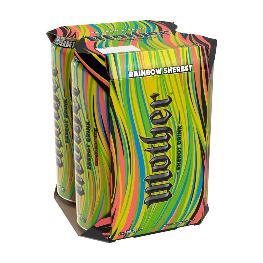 Buy Mother Energy Drink Rainbow Sherbet 4x500ml 2L | Coles