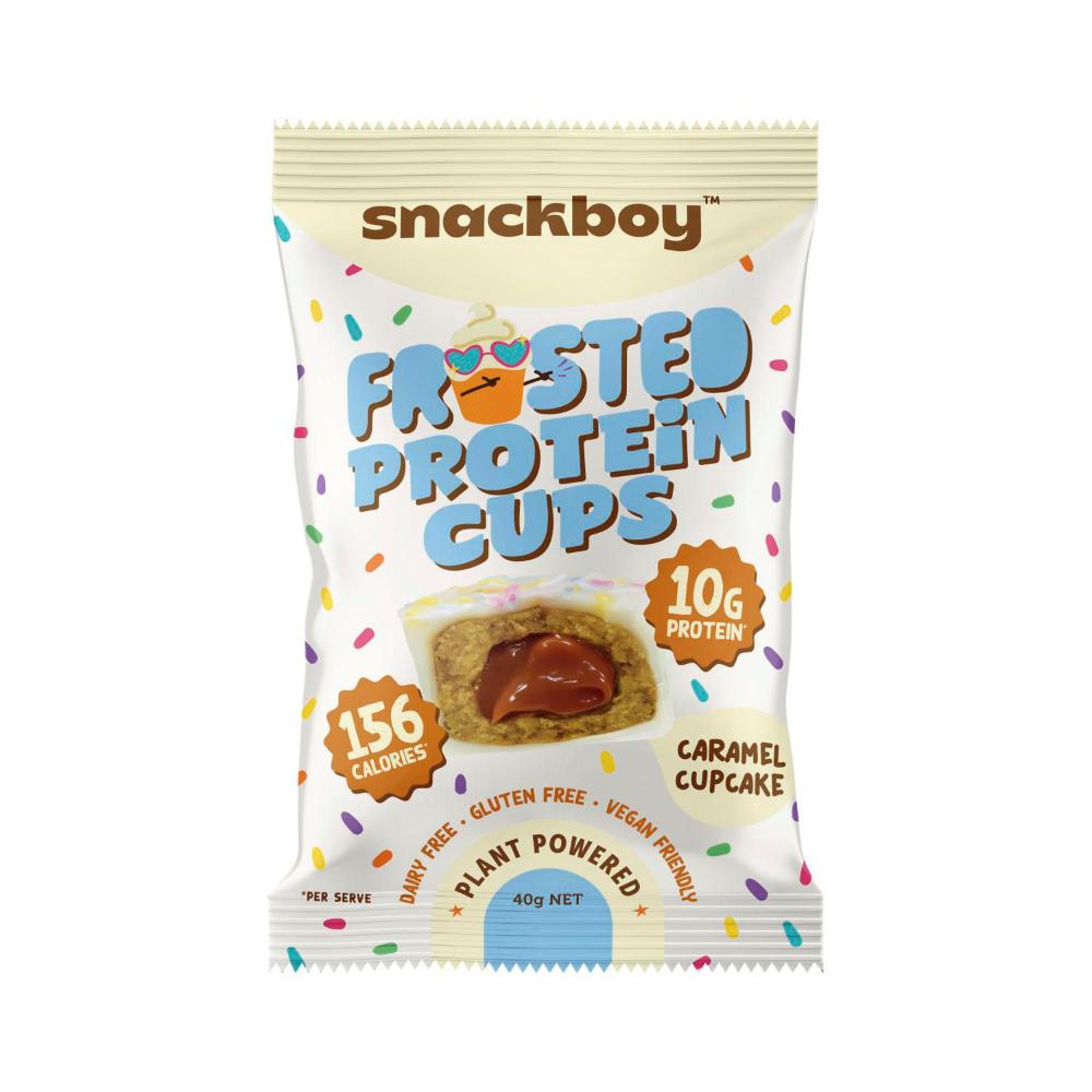 Buy Snackboy Frosted Protein Cups Caramel Cupcake 40GRAM | Coles