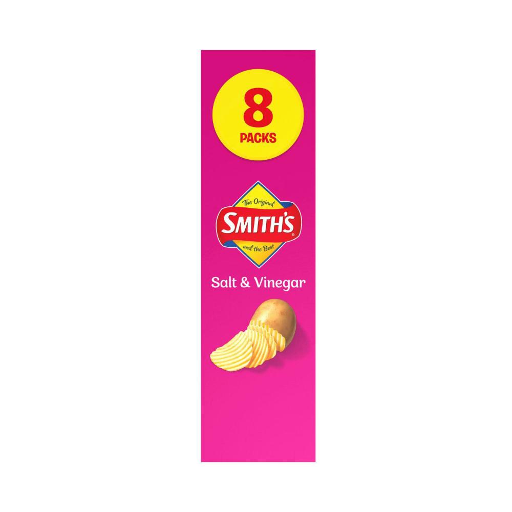 Smith's Salt & Vinegar Multipack Potato Chips | 8 Pack