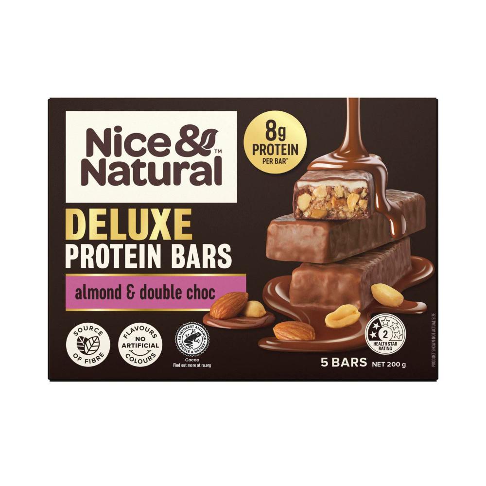 Buy Nice & Natural Deluxe Protein Bars Almond & Double Choc Multipack ...