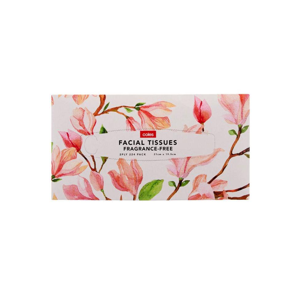 Coles 2-Ply Facial Tissues | 224 Pack