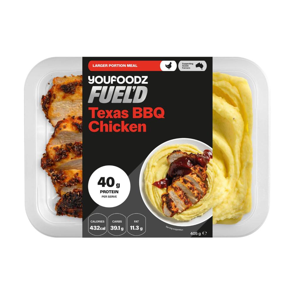 Youfoodz Fueld Texas BBQ Chicken With Mash Potato