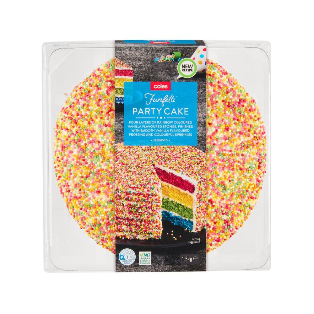 Coles Funfetti Party Cake | 1.3Kg