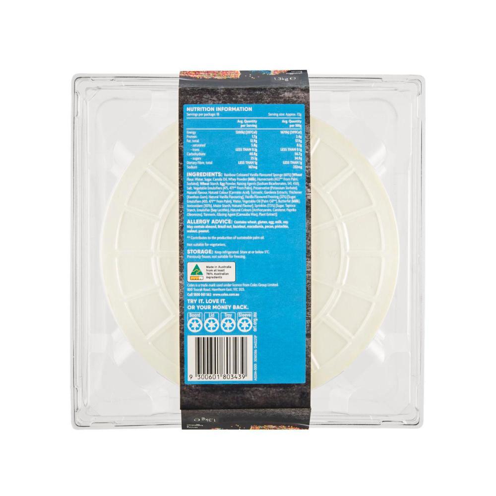 Coles Funfetti Party Cake | 1.3Kg