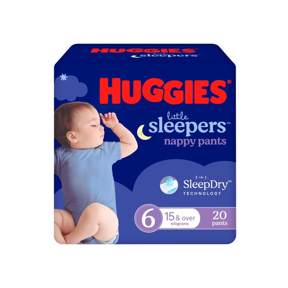 Huggies Little Sleepers Nappy Pants Size 6 | 20 Pack