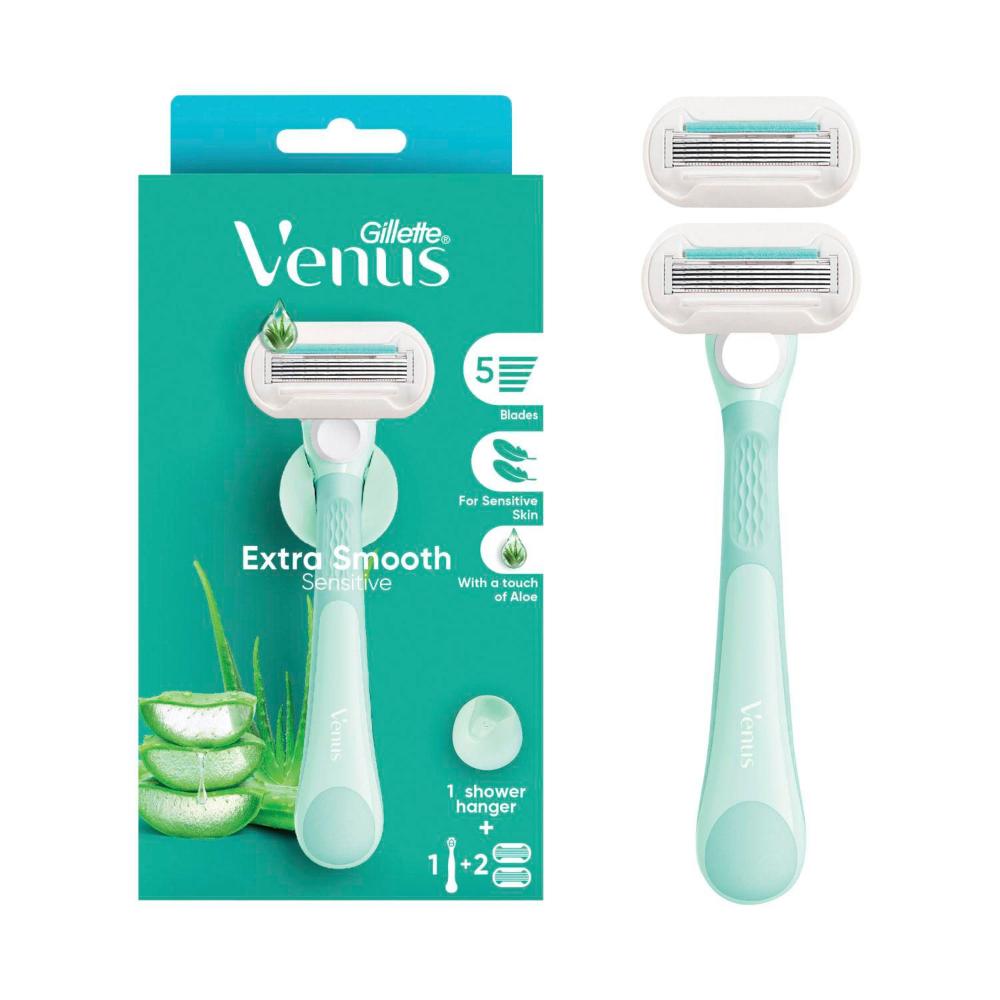 Buy Gillette Venus Extra Smooth Sensitive Razor Kit With 2 Blades 1 ...