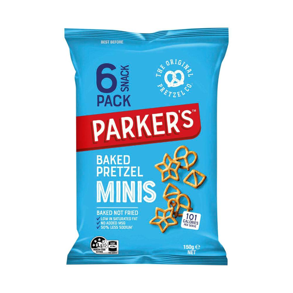 Buy Parker's Baked Multipack Mini Pretzels 6 Pack 150g Coles
