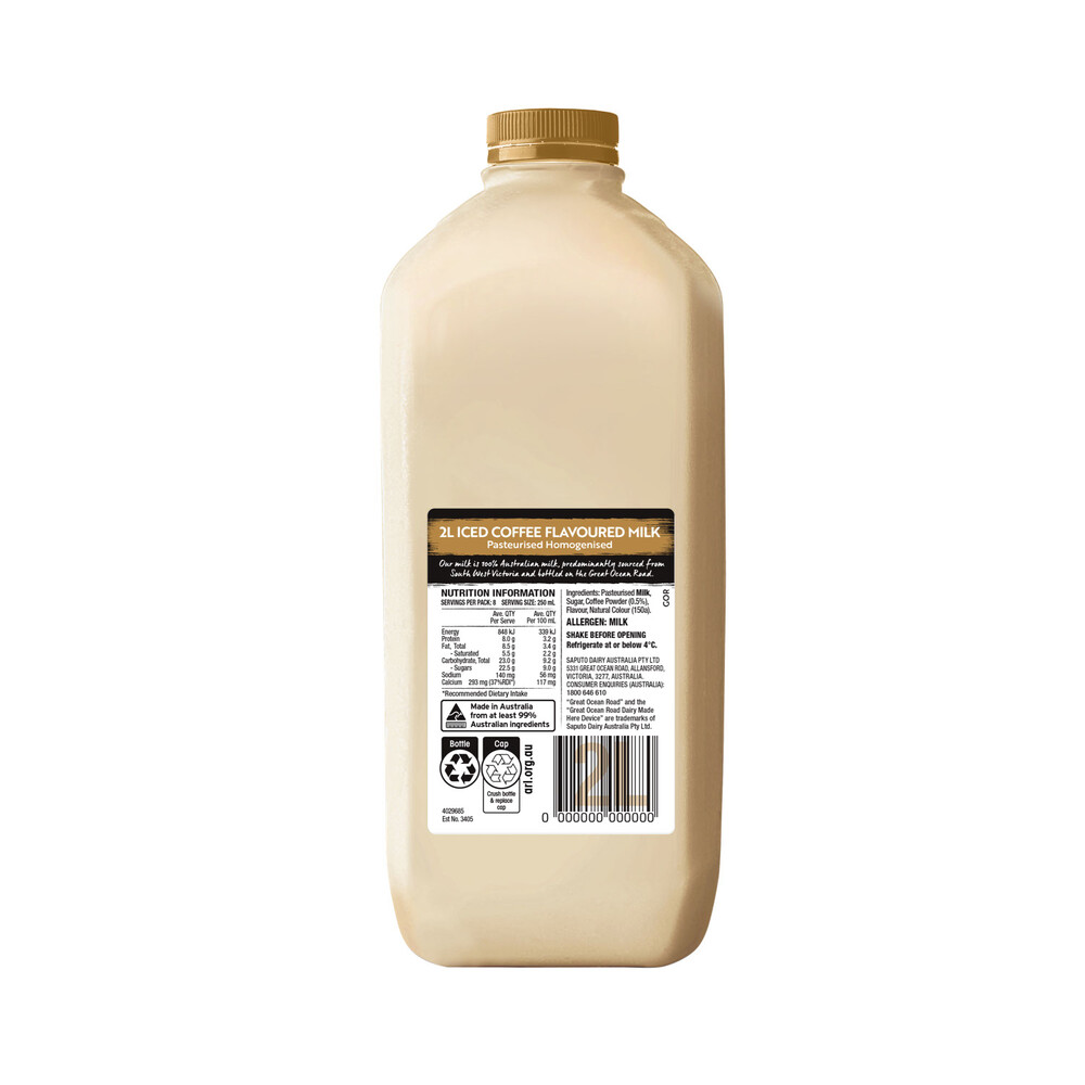 Buy Great Ocean Road Iced Coffee Flavoured Milk 2L | Coles