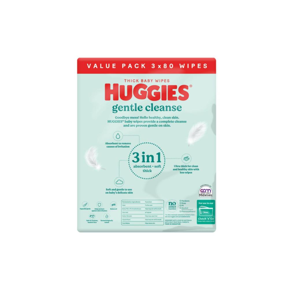 Buy Huggies Thick Baby Wipes Fragrance Free pack Coles