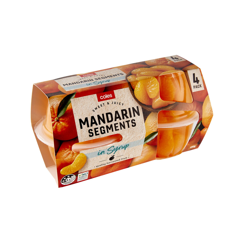 Coles Mandarin Segments in Syrup Pack 480g