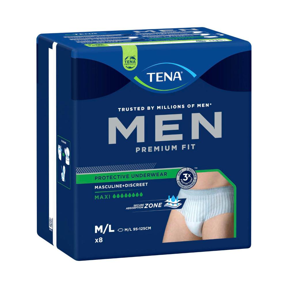 Buy Tena For Men Large Level 4 Premium Fit Maxi Incontinence Pants 8