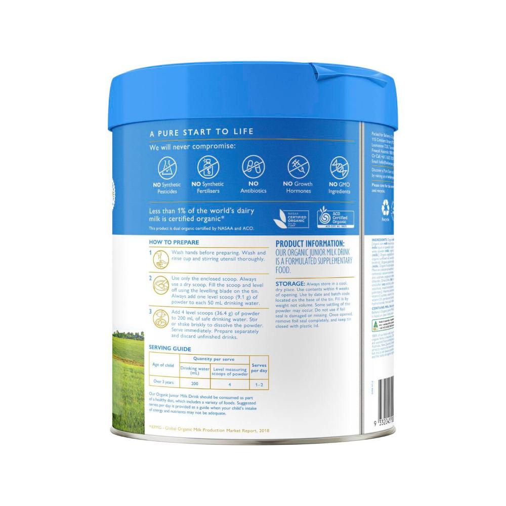 Buy Bellamy's Organic Junior Milk Drink Step 800g Coles